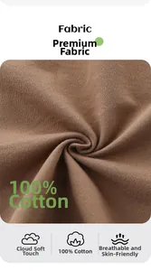 Nahaufnahme aus 100% braunem Baumwoll-Strickstoff für weiche atmungsaktive Kinder-Shorts
