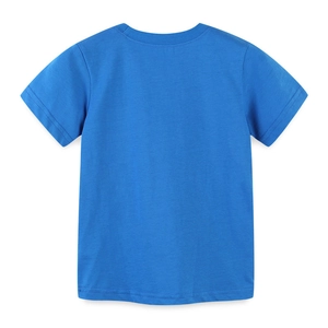 Sky blue kids cotton t-shirt featuring classic round neck and premium knit fabric