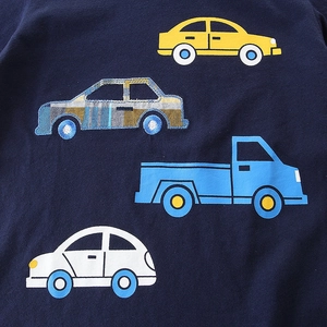 Ensemble t-shirt enfant en coton avec motifs de voitures de dessin animé brodés