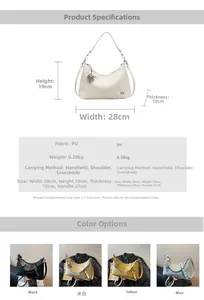 Detailed dimension chart and multi-color display of large capacity PU leather tote bag