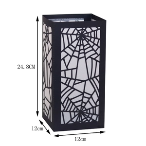 Halloween black spider web laser-cut paper lantern shade decoration for party ambiance