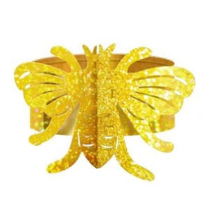 Luxury Gold Glitter Paper Napkin Rings Laser Cut Butterfly Bee Napkin Buckles For Wedding Banquet Party Table Decoration
