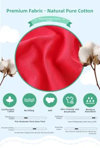 Detail of red cotton fabric texture showing soft, breathable, and skin-friendly material