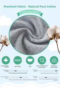 Close-up of grey natural cotton knit fabric texture with breathable and soft properties