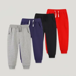 Pantalons Jogging en Coton pour Enfants Taille Élastique à Cordon et Chevilles Resserrées pour Garçons Filles Automne Décontracté