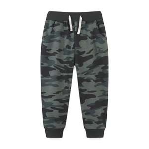 Pantalon de jogging camouflage pour garçon avec taille élastique à cordon et chevilles
