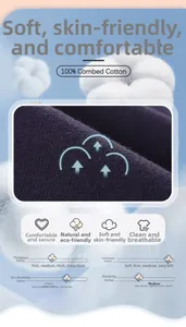Detail of 100% combed cotton fabric texture showing softness and breathability