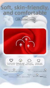 Détail de la texture du tissu en coton peigné rouge pour pantalon enfant doux et respirant