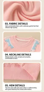 Macro detail of soft pink knit fabric with ribbed crewneck and elastic hem finish