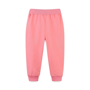 Pantalon de jogging rose pour filles avec taille élastique et chevilles côtelées