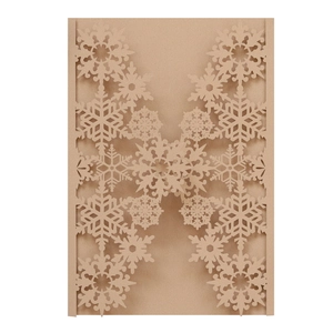 Laser Cut Hollow Snowflake Invitation Card Cover Artificial Pearl Paper For Christmas Wedding Party Greeting Cards European Style