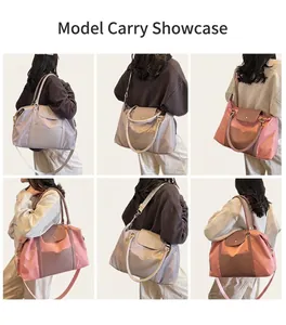 Grand sac fourre-tout en nylon avec plusieurs styles de portage pour voyage ou fitness
