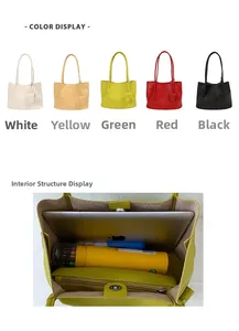 Detailansicht der großen Shopper-Tasche mit Lederstruktur und geräumigem Innenleben