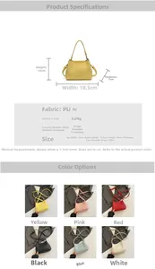 Spécifications de taille et options de couleurs pour ce sac à main vintage élégant