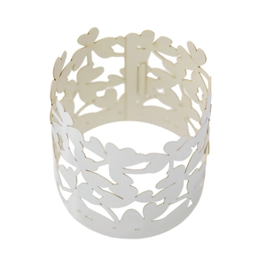 Detail of laser-cut butterfly paper napkin ring for weddings and elegant party decor