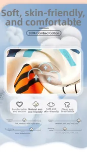 Detail of 100% combed cotton fabric showing soft texture and breathable material