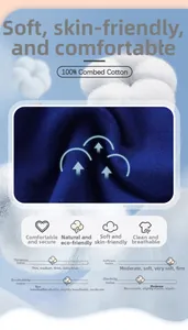 Détail macro du tissu respirant en coton peigné bleu pour pantalon pour enfants