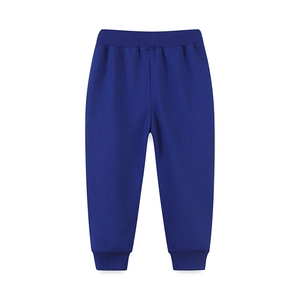 Pantalon de jogging en coton bleu foncé pour garçons avec taille élastique et bords côtelés
