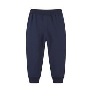 Pantalon de jogging bleu marine pour garçons avec taille élastique et bords-côtes