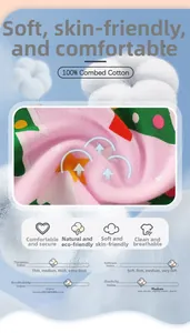 Détail du tissu doux en coton peigné avec imprimé sapin pour sweat-shirt fille