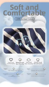 Gros plan du tissu rayé en 100 % coton peigné pour robe longue d'automne pour enfant