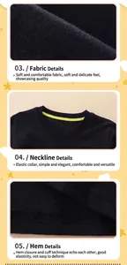 Detail of soft cotton kids t-shirt showing round neckline and premium stitching fabric