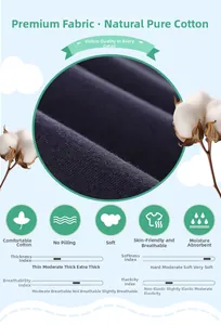 Detail of navy blue soft knitted cotton fabric with breathable texture for kids t-shirts