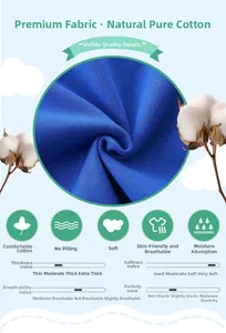 Close-up of blue 100% natural cotton knit fabric texture for kids' rocket shorts