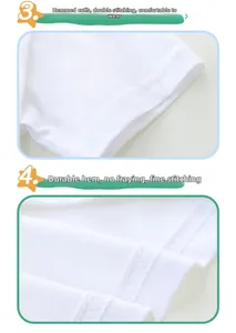 Detail view showing reinforced double-stitch sewing on white cotton shirt cuffs and hemline