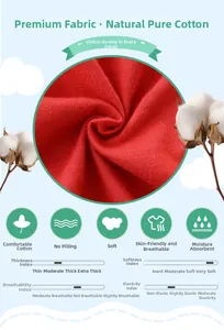 Close-up of red natural cotton knit fabric showing soft texture and breathability