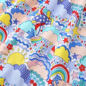 Robe d'été pour fille avec imprimés de dessins animés colorés et arcs-en-ciel