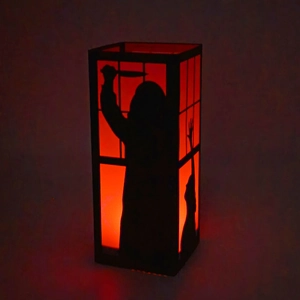 Halloween Horror Silhouette Paper Lampshade Laser Cut Cardstock Light Cover For Spooky Festival Party Home Decorative Ornament