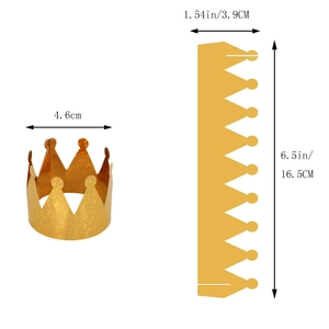 Gold glitter crown paper napkin ring set for wedding table decoration and party supplies