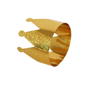 Golden glitter crown paper napkin ring for weddings and party table decorations