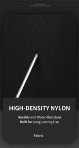 Detailed macro view of scratch-resistant high-density nylon fabric with waterproof coating