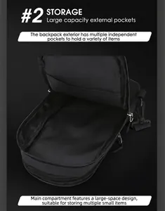 Detail of tactical chest bag showing multi-pocket storage and large main compartment