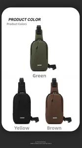 Detailed comparison of large capacity cycling chest bags in green, black, and coffee colors