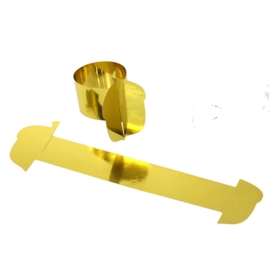 Golden mirror finish fruit theme napkin rings for Thanksgiving party table decoration