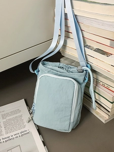Mini Nylon Crossbody Phone Bag For Men Women Casual Water Bottle Bag Outdoor Umbrella Shoulder Pouch Versatile Bucket Bag