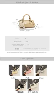 Detailed size specifications and material specs for the vintage cylindrical handbag