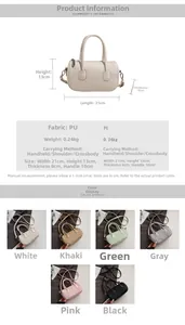 Detailed size guide and color options for this retro vertical textured crossbody bag