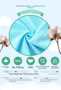 Macro detail of breathable light blue 100% natural cotton fabric for kids' t-shirt