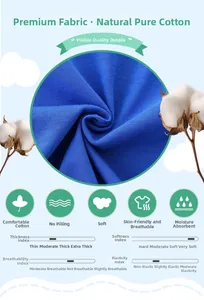 Close-up of soft breathable blue cotton fabric showing textile weave and material properties