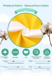 Gros plan sur le tissu en coton doux à rayures jaunes et blanches montrant la texture