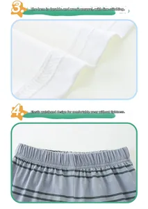 Détails de la taille élastique et des coutures soignées sur l'ensemble en coton