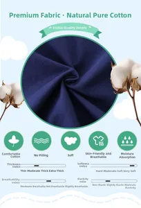 Détail du tissu en coton bleu marine montrant le tissage respirant et doux pour t-shirt enfant