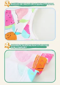 Détail de l'emmanchure sans couture et de l'ourlet renforcé de la robe à fruits