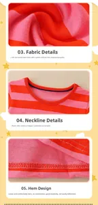 Dettaglio del tessuto a maglia a righe rosse e rosa con scollo elastico e bordo ampio