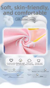 Detail of 100% combed cotton fabric showing soft texture for girl's rainbow sweatshirt