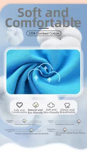 Detail of 100% combed cotton fabric showing soft texture and breathable knit for kids pants